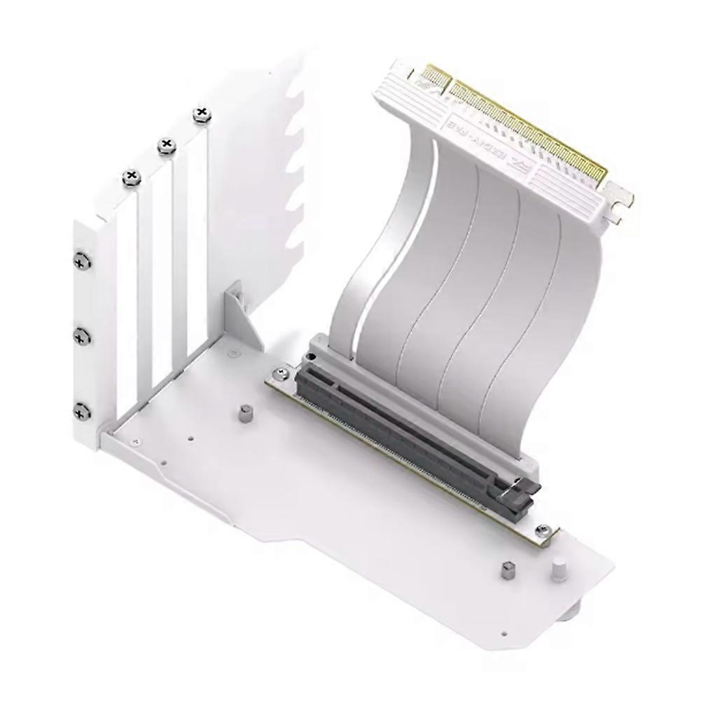 Vertical Graphics Card Holder Kit with 15cm PCI-E 4.0 X16 Riser Cable Video Card Support Kit GPU Bracket Holder White