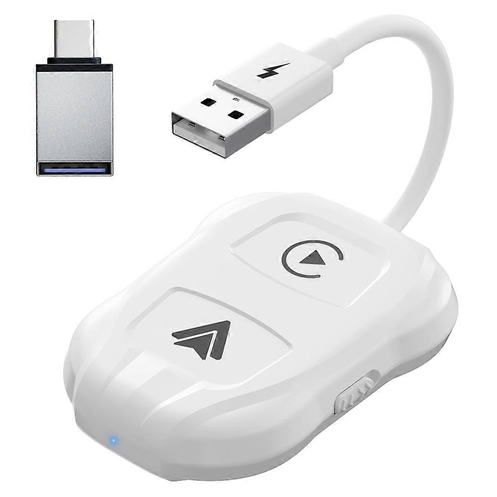 Wireless Carplay Android Auto Adapter,Plug & Play Dongle, for All Wired CarPlay Cars IOS 10+ Android 11+ Phones