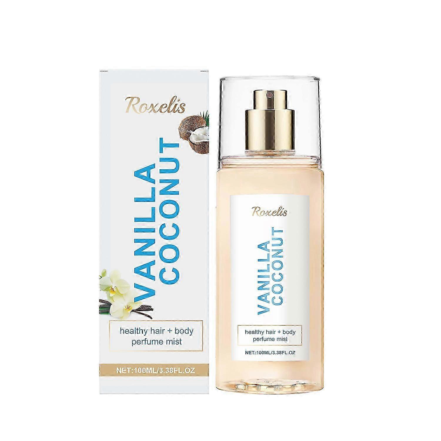 Roxelis Vanilla Coconut Body Perfume Spray Has A Long-Lasting Fragrance And Exudes A Unique Charm. It Is A Fresh, Romantic And Portable Perfume