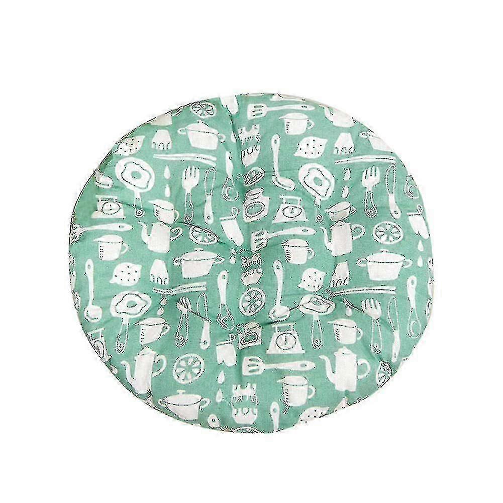 Round Cotton And Linen Nine Nail Printed Cushion