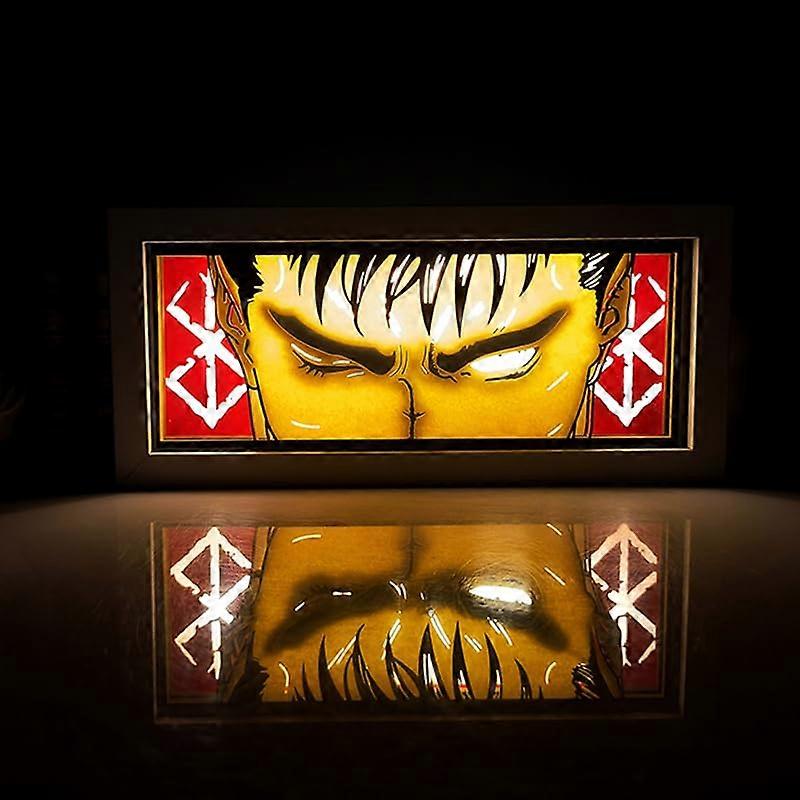 Anime LED Light Box RGB Paper Cut Shadow Lamp with Remote, Handmade Layered Artwork Room Decor L43U