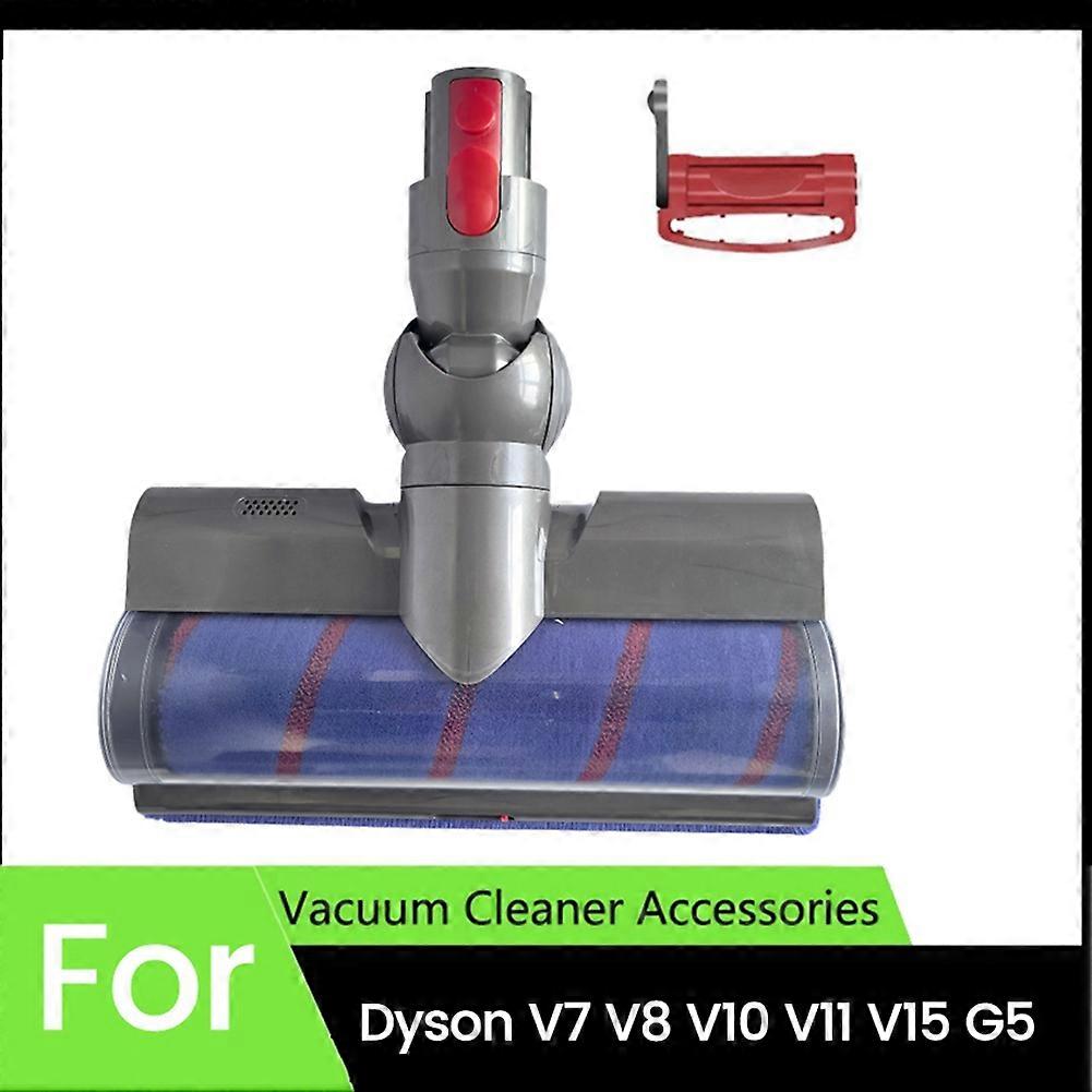 Electric Soft Roller Brush Head with Switch Button for V7 V8 V10 V11 V15 Vacuum Attachment with Green LED Lights