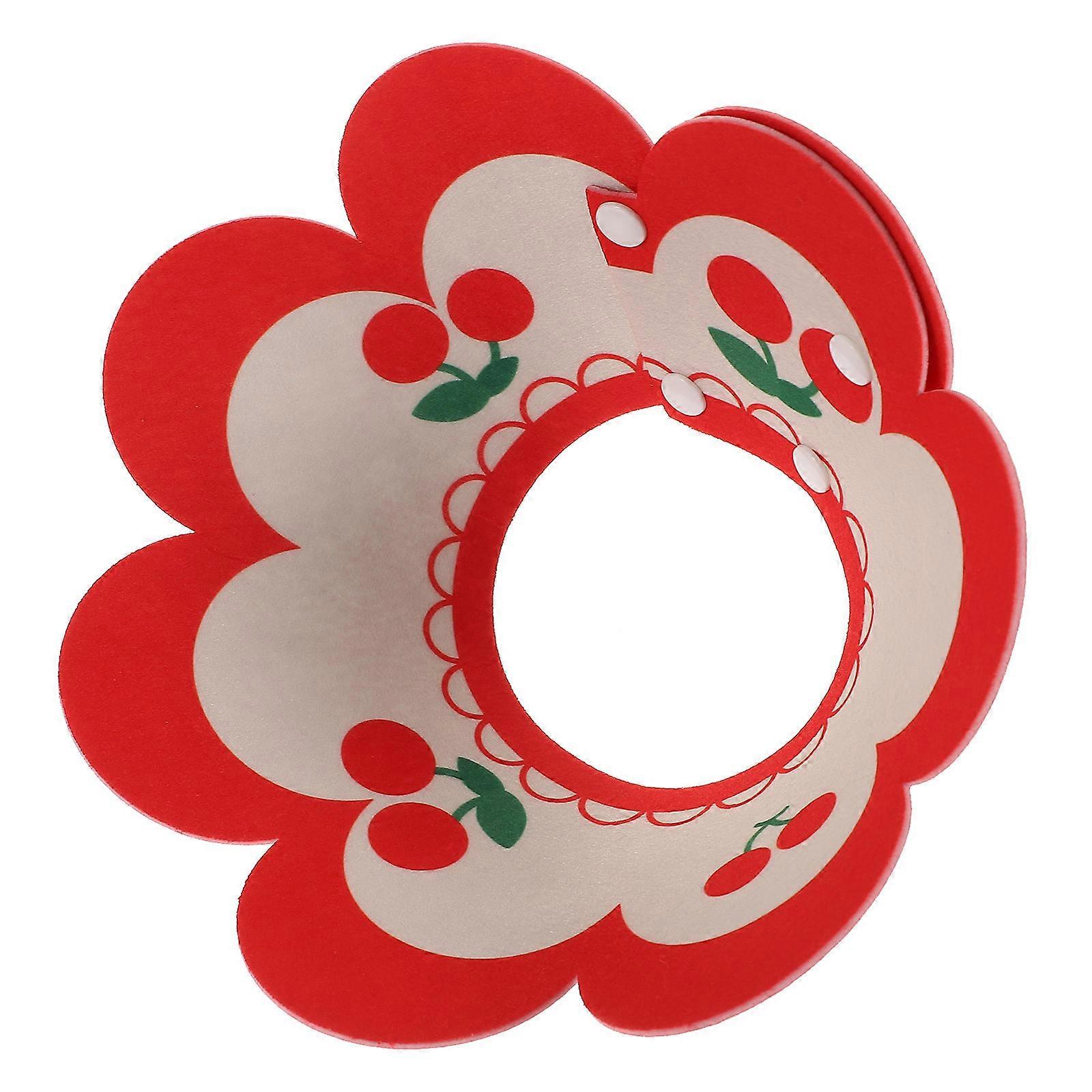 Cat Neck Decor Felt Protective Collar for Pet Use 2Pcs Red Stylish
