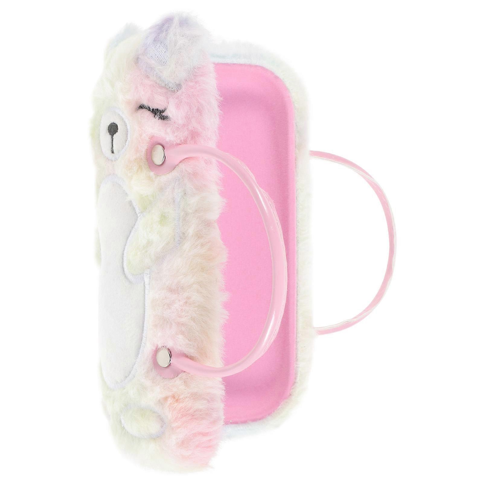 Glasses Case Bear Shape Plush for Storage Use 4Pcs Children Eyeglass Container