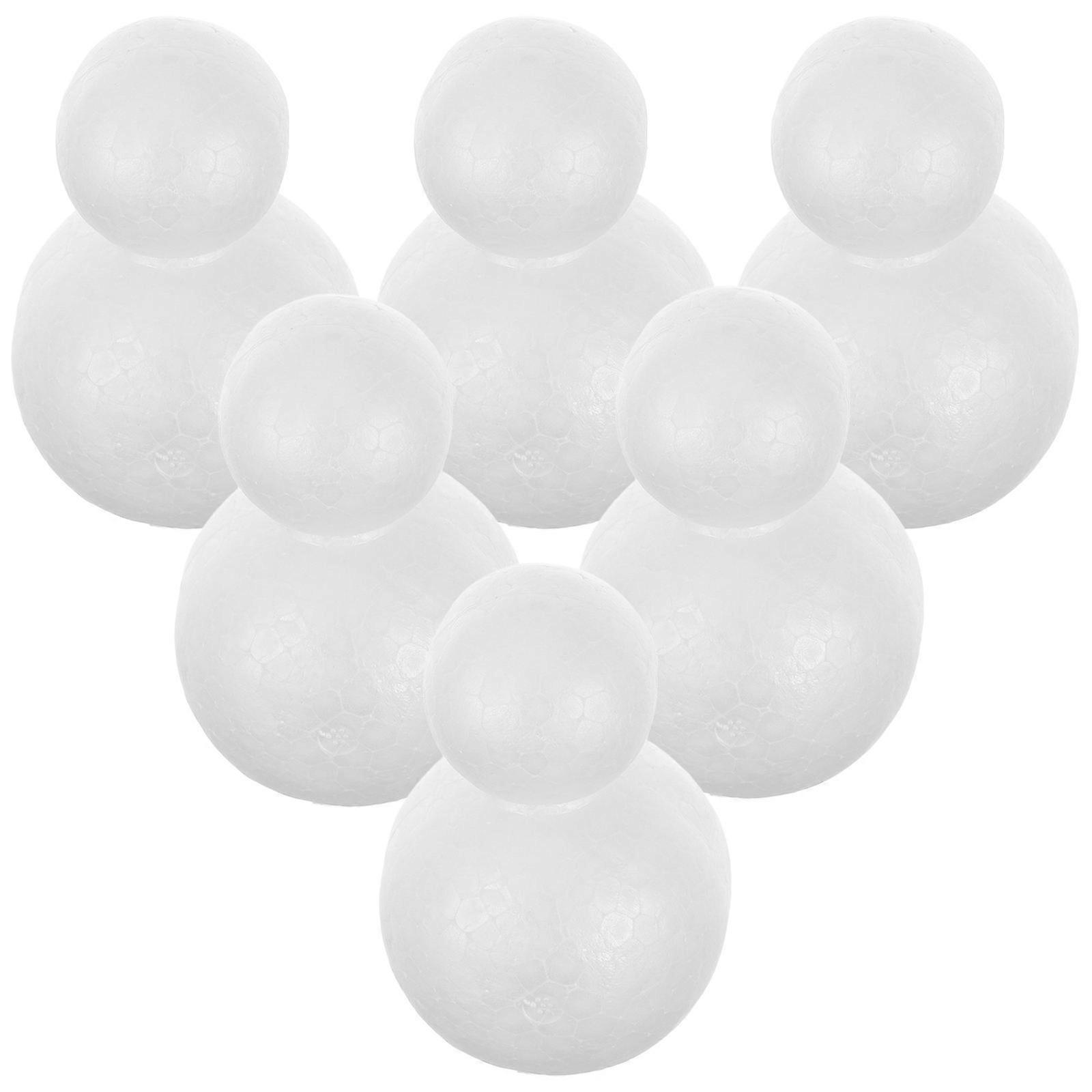 DIY Snowman Accessories Polystyrene Snowman Model for Decoration 6Pcs