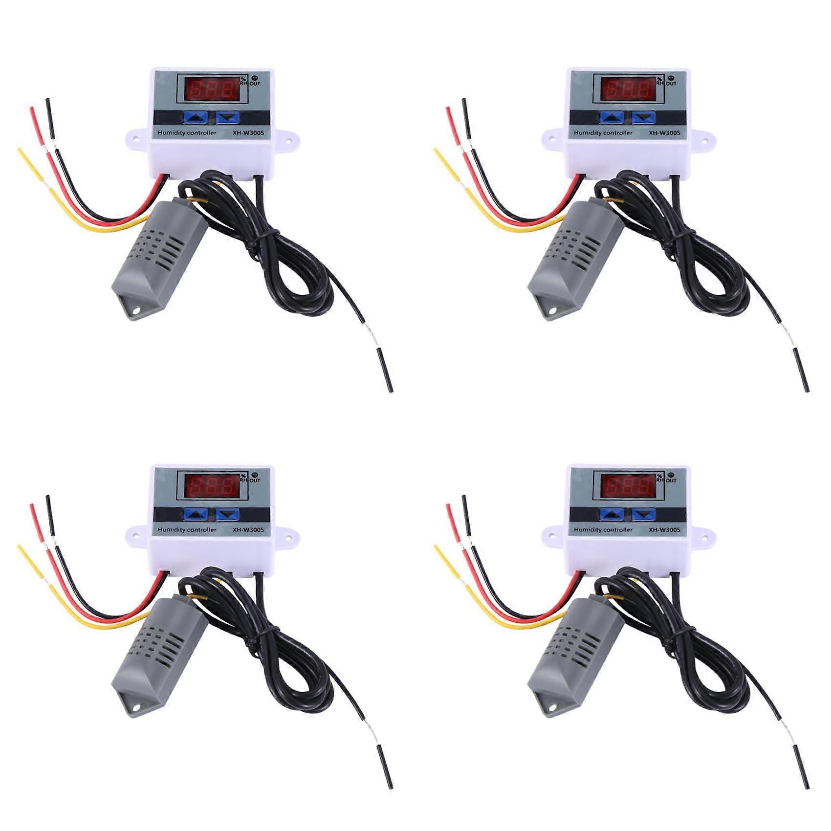 4X Digital Humidity Controller Hygrometer AC220V with Sensor 099% RH Wide Range Adjustment