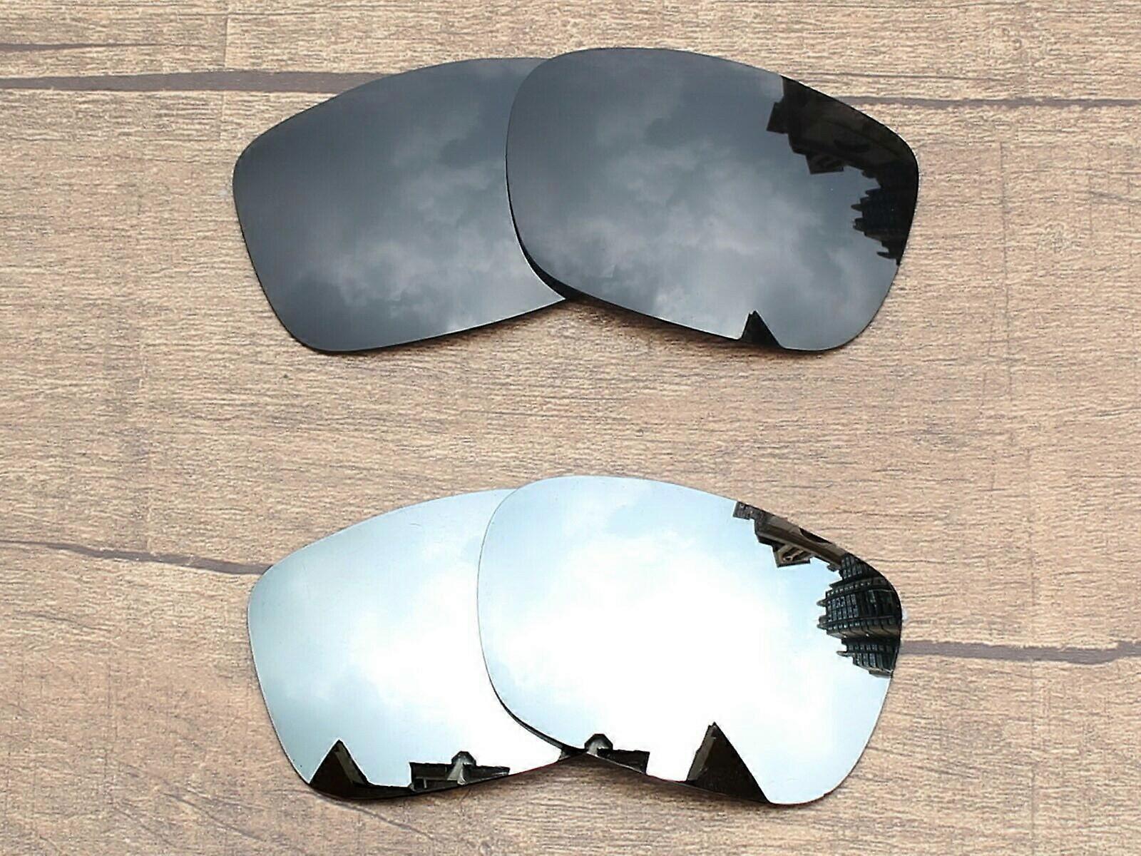 Vonxyz Polarized Lens for-Oakley TwoFace OO9189 Retro Black+Silver-Combo Pack