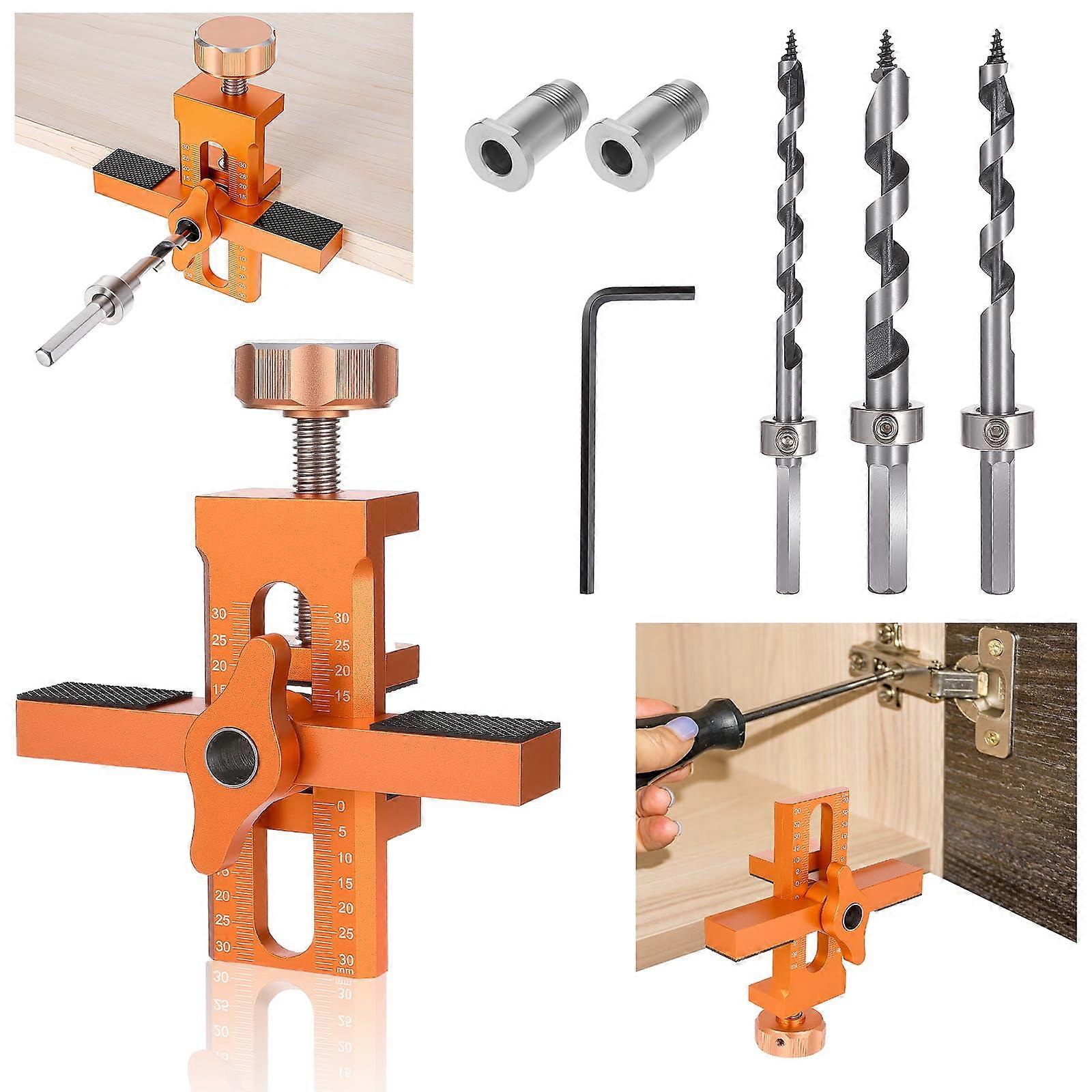 Adjustable Cabinet Door Installation Jig with QuickAdjust Clamping, Aluminum Alloy Hardware Tool