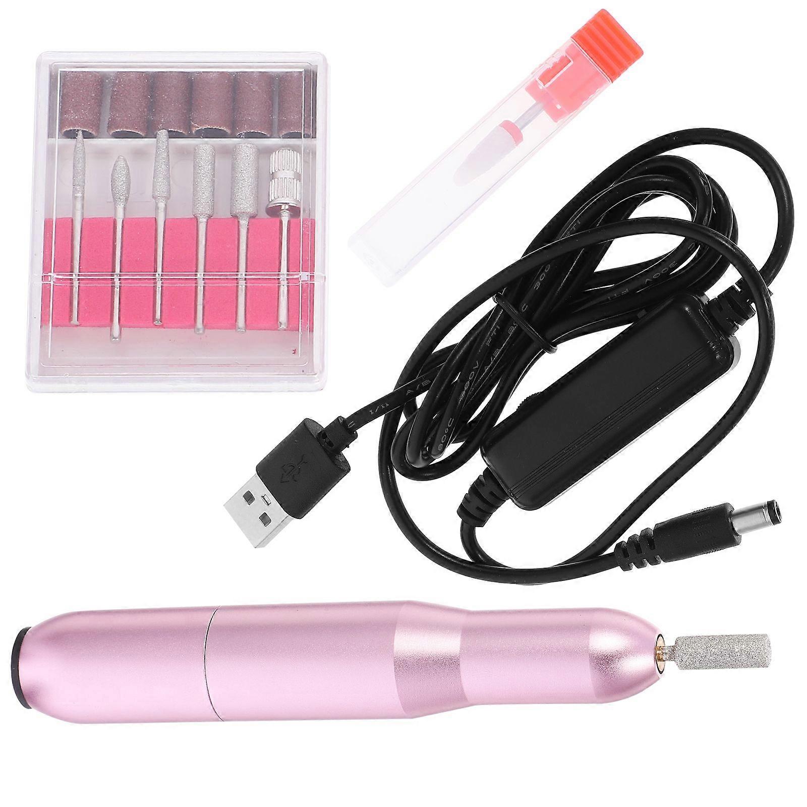1 Set Nail Drill Kit Practical Nail Art Grinder Machine Kit Portable Nail Grinder