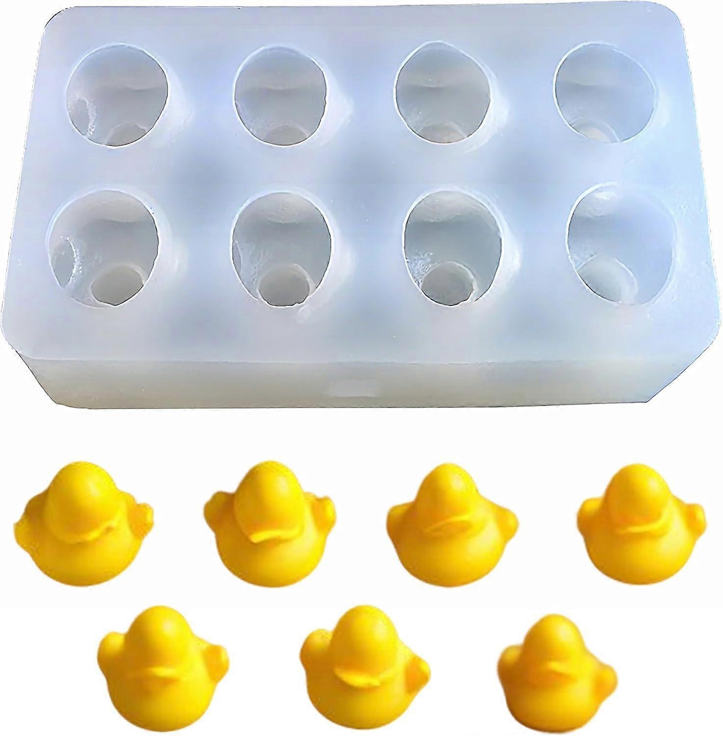 Silicone Duck Mold 8Cavity 3D Mini Candy and Chocolate Mould for Baking, Resin, Soap, Clay