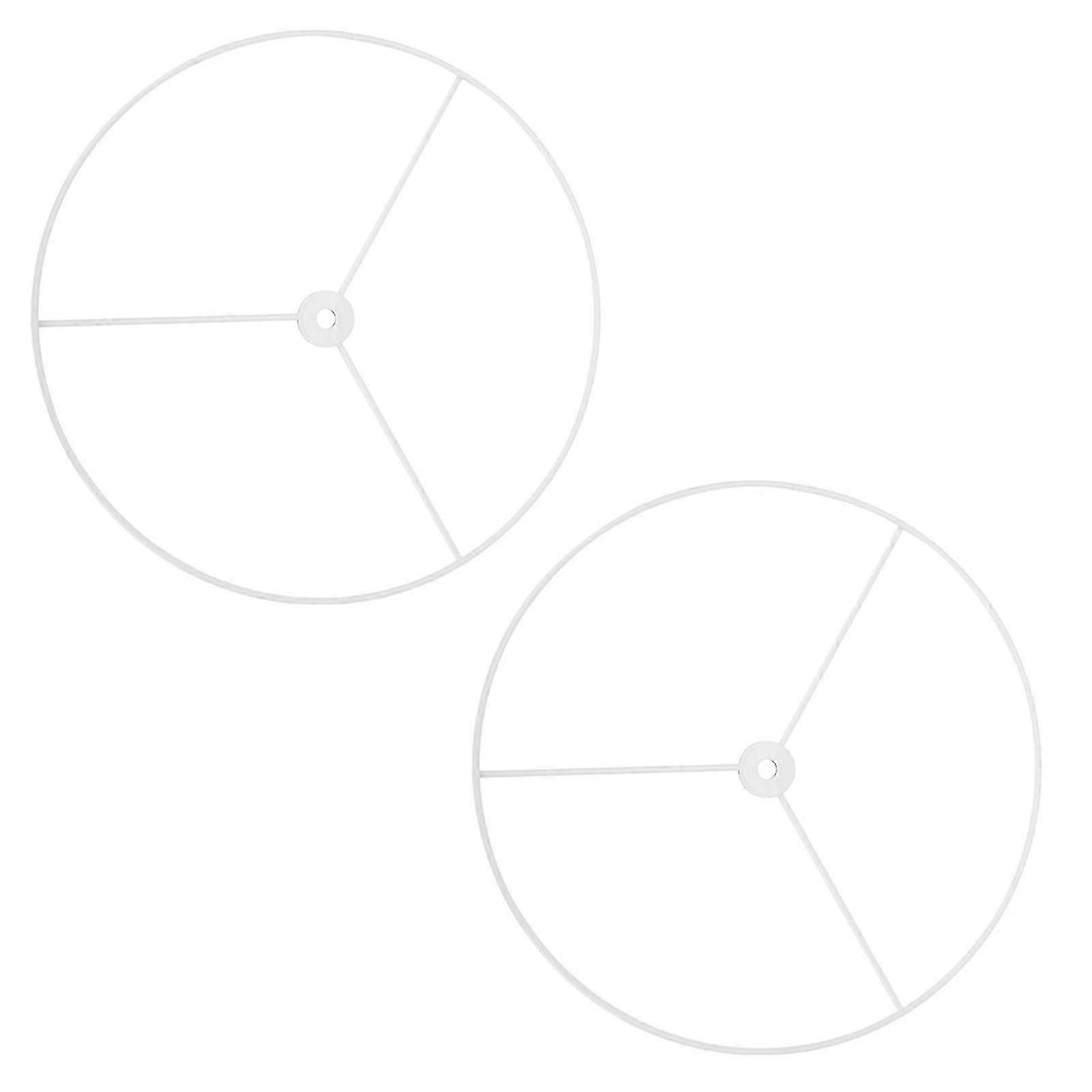 2Pcs White Lampshade Frame Home Light Pendant Bracket DIY Lighting Supply