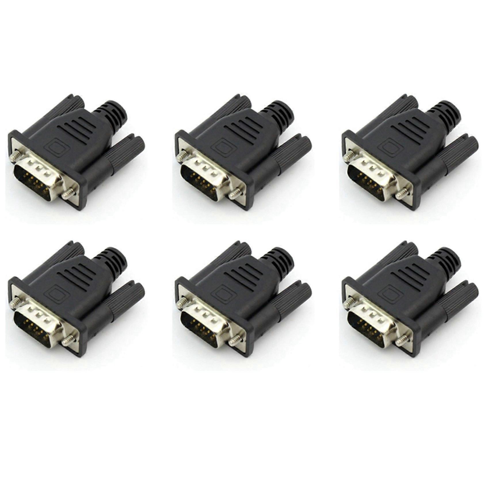 6X VGA Virtual Display Adapter Male Dummy Plug EDID Headless Ghost Emulator Lock Plate