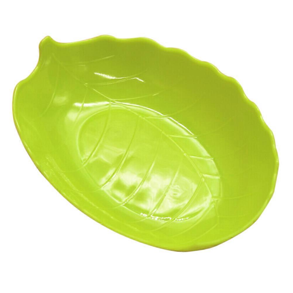 Fruit Plate Leaf Style Used for Fruit Serving 1 Piece Green