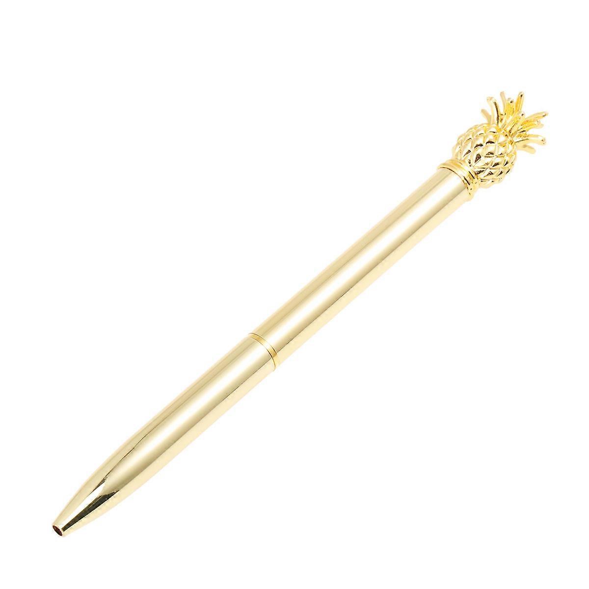 Roller Ball Pen for Writing Use Golden Creative Pineapple Shaped Pen
