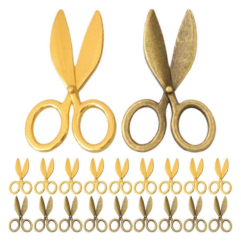 Tiny Dollhouse Shears for Crafting Tools 40Pcs Assorted Color Metal Scissors