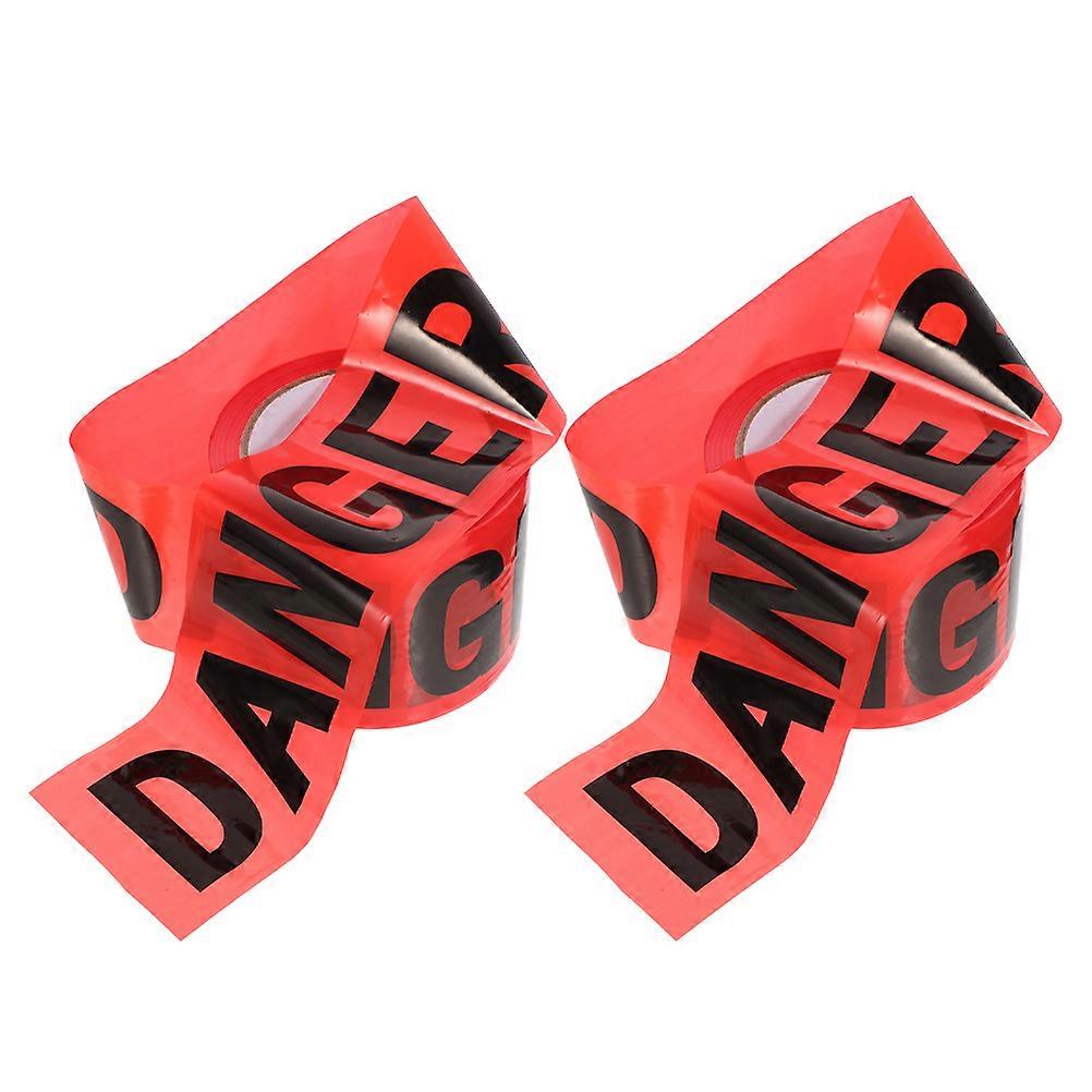 Caution Warning Tape Danger Tape Roll for Warning 2 Rolls Red Pe