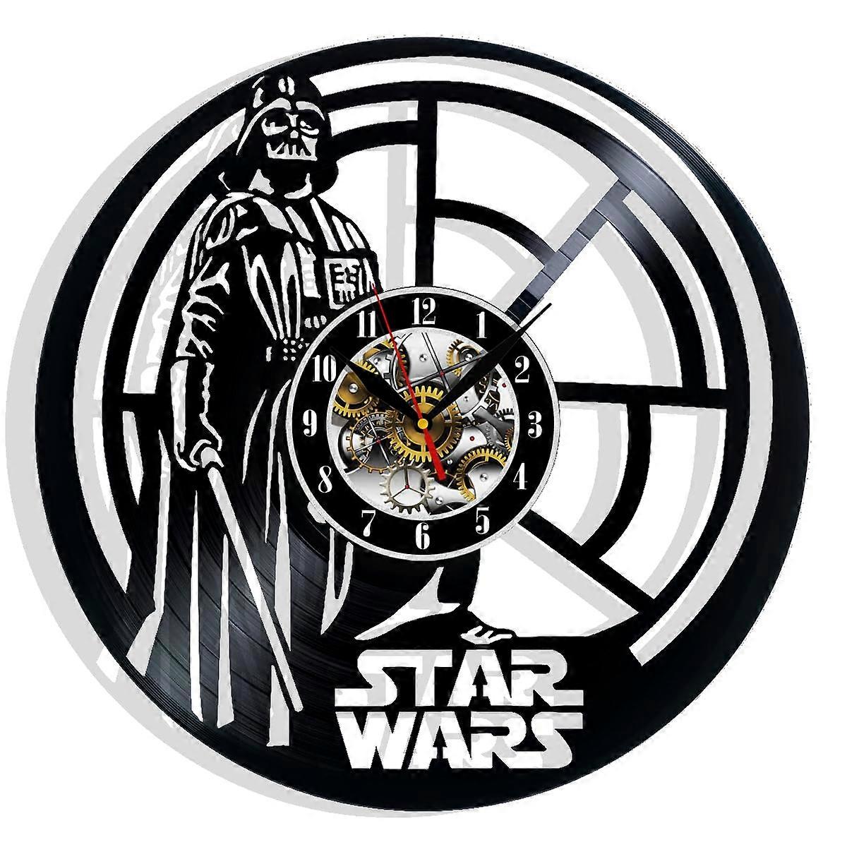 Vinyl Wall Clock with Silent Quartz Movement Retro Design  Gift 12' LP Black