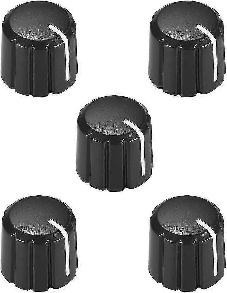 5 Pcs 6mm Potentiometer Control Knobs For Electric Guitar Acrylic Volume Tone Knobs Black 25-26