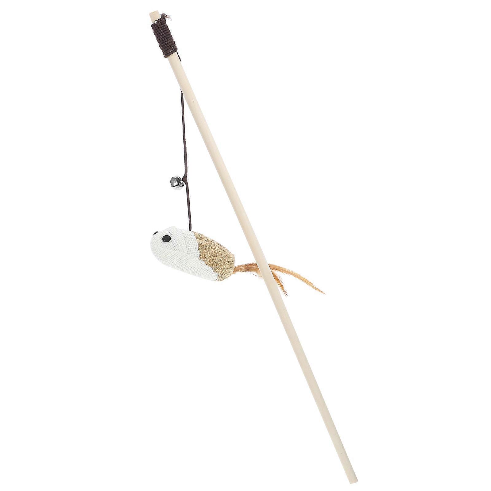 Cat Wand Toy for Interactive Fun Cat Teaser Kitten Toy 2Pcs Pack