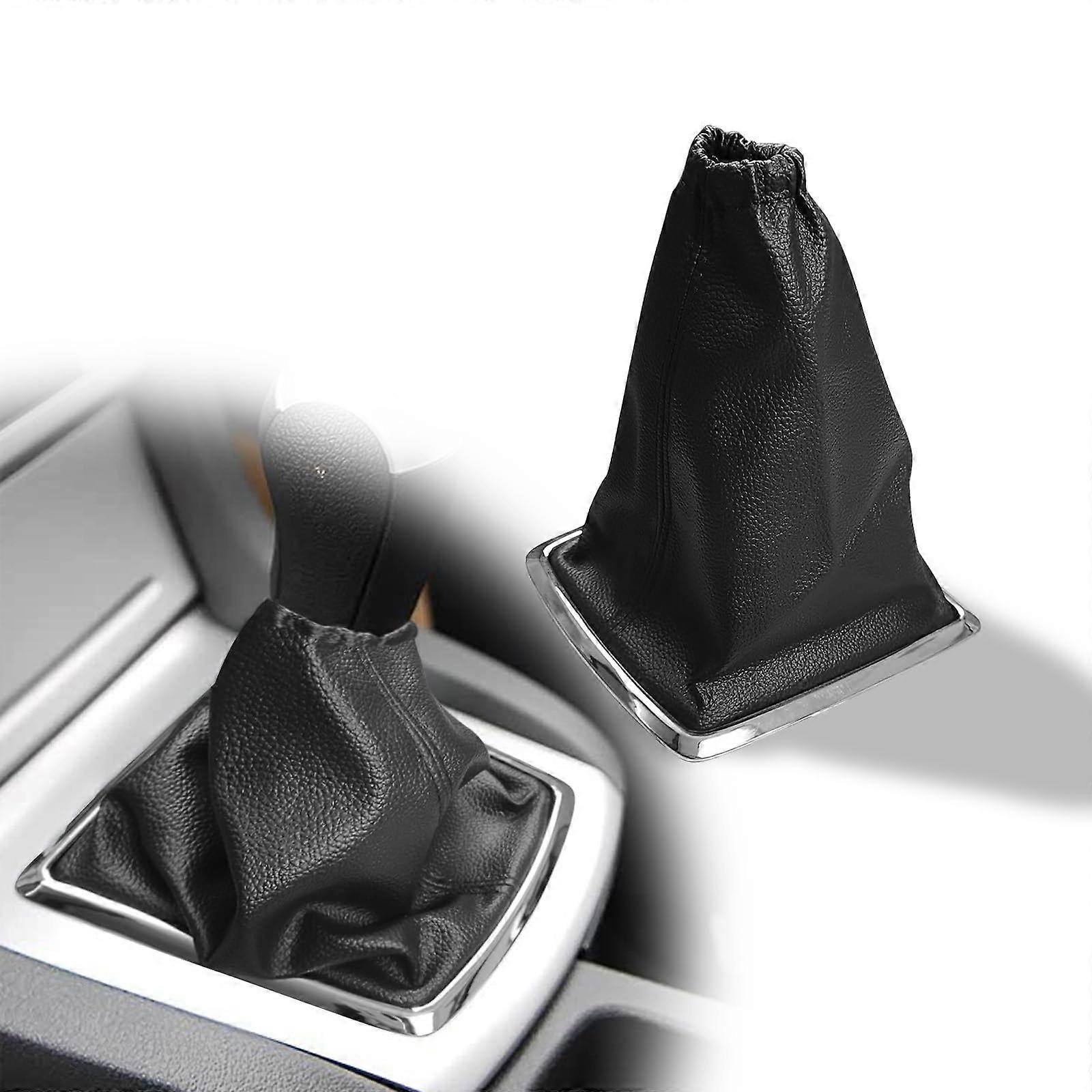 Black Leather Gear Shift Cover Dustproof Boot Protector for Ford Focus 20052008 Interior Upgrade