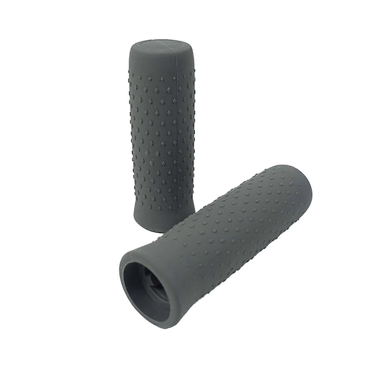 Electric Scooter Handlebar Grip with Raised Nonslip Pattern Soft Grey Silicone Sleeve Protector