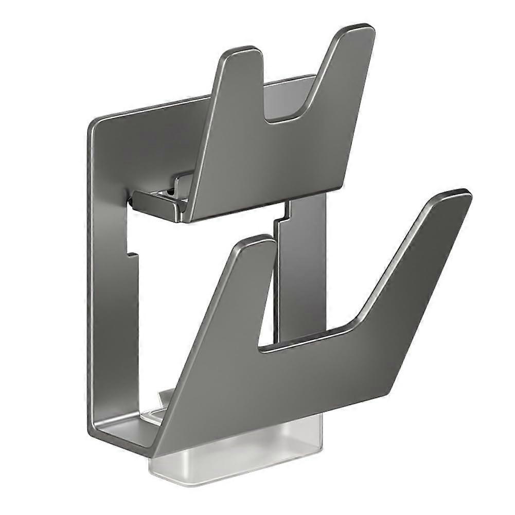 2 Tier Aluminum Pot Lid Organizer Rack, NoDrill Wall Mounted SpaceSaving Kitchen Storage