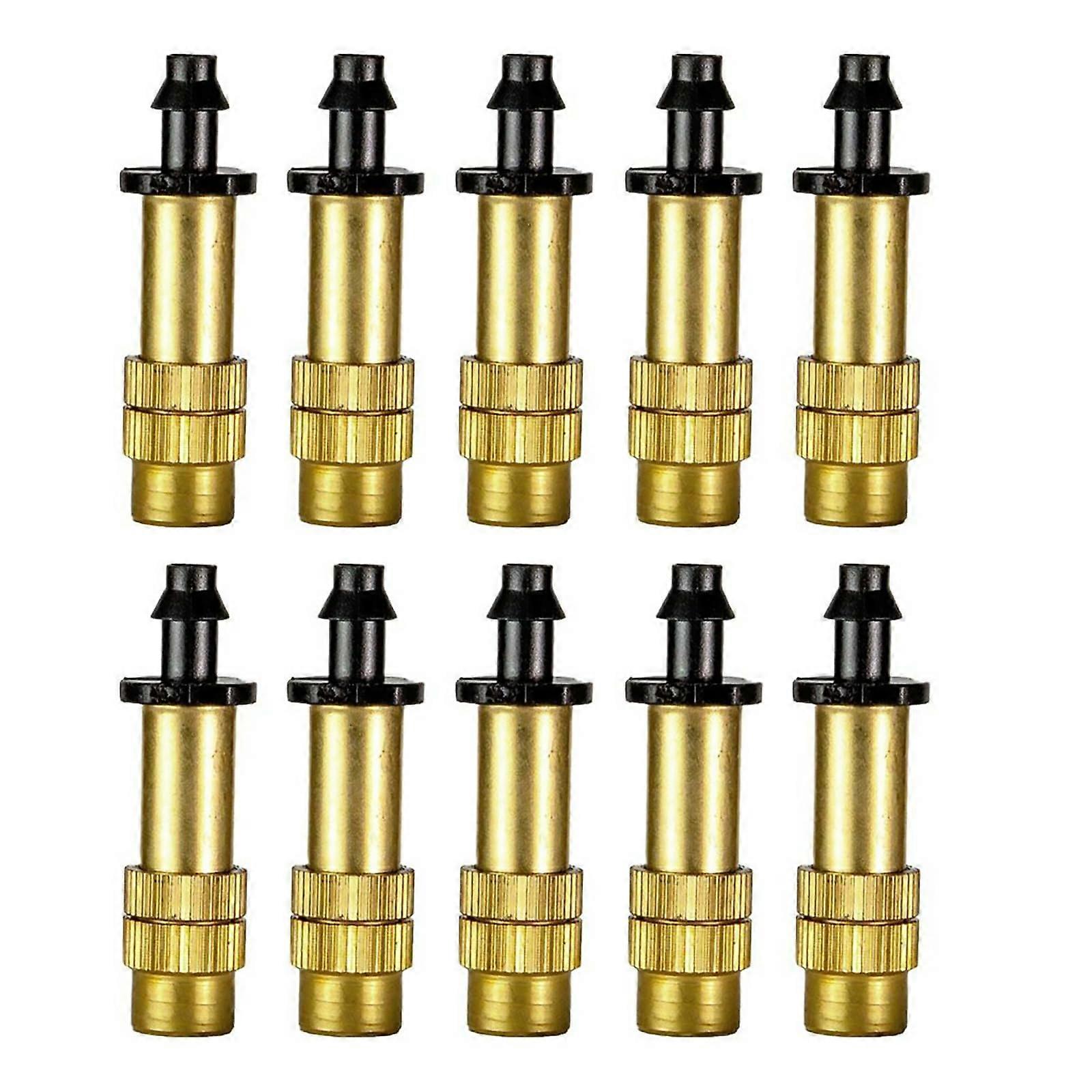 10PCS Adjustable Misting Nozzles Outdoor Cooling System for Patio Garden Greenhouse Water Saving