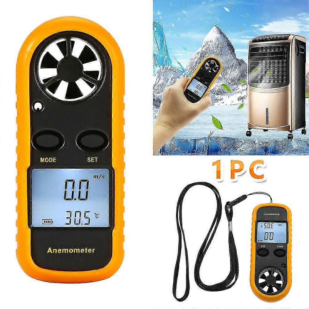 Digital LCD Air Wind Speed Anemometer Temperature Gauge Meter Tester Thermometer