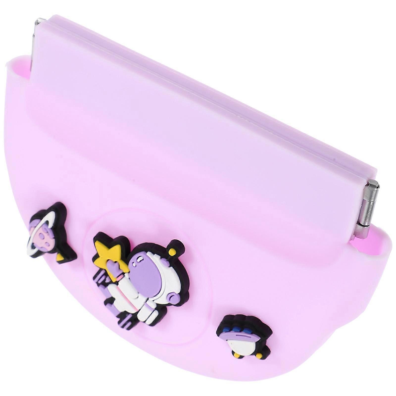 Violet Silicone Denture Case for Home Portable Denture Container Box