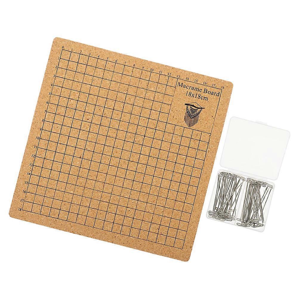 Cork Macrame Board for Knotting Bracelet Project 1Set Brown Color