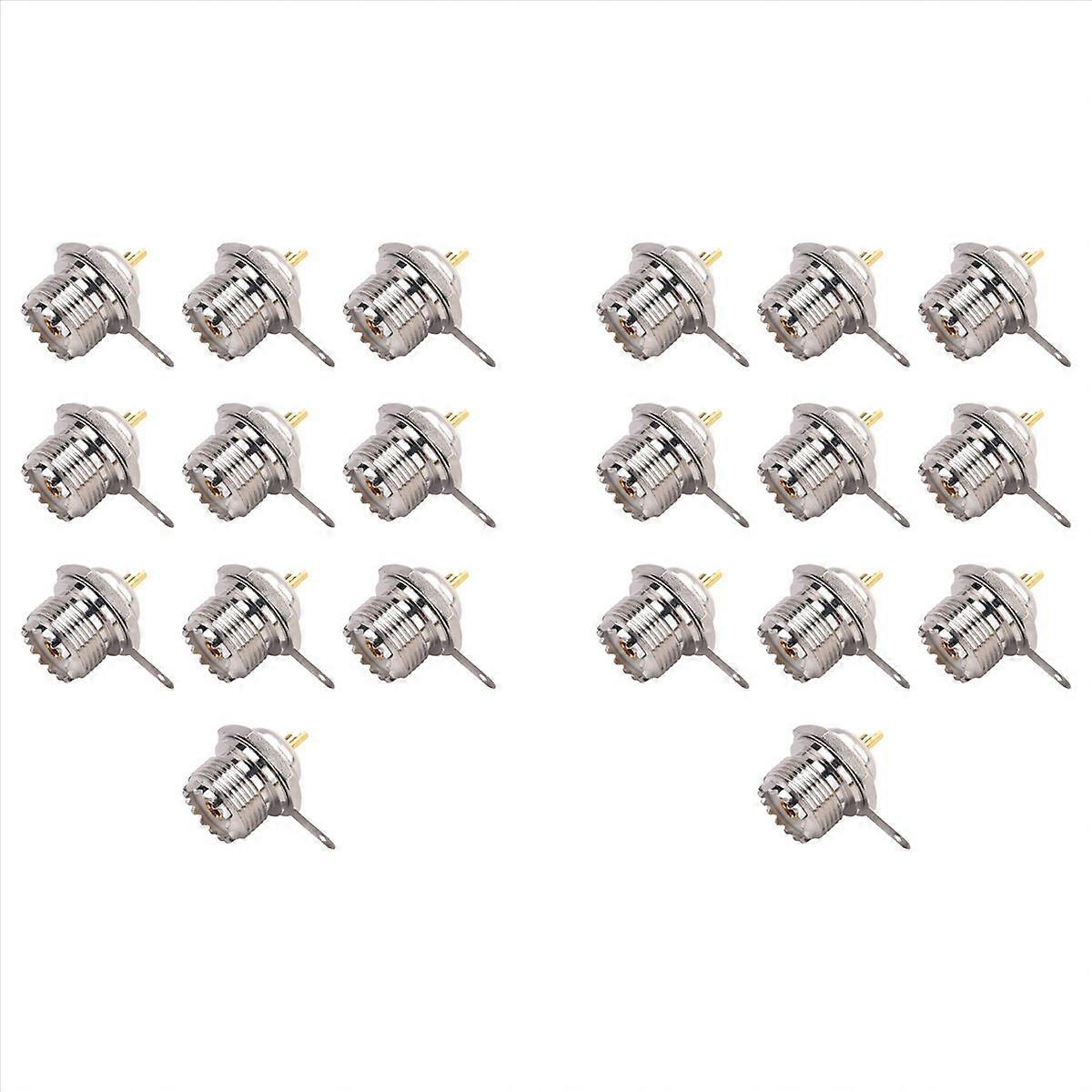 UHF Female SO239 Bulkhead Solder Panel Mount Straight Connector