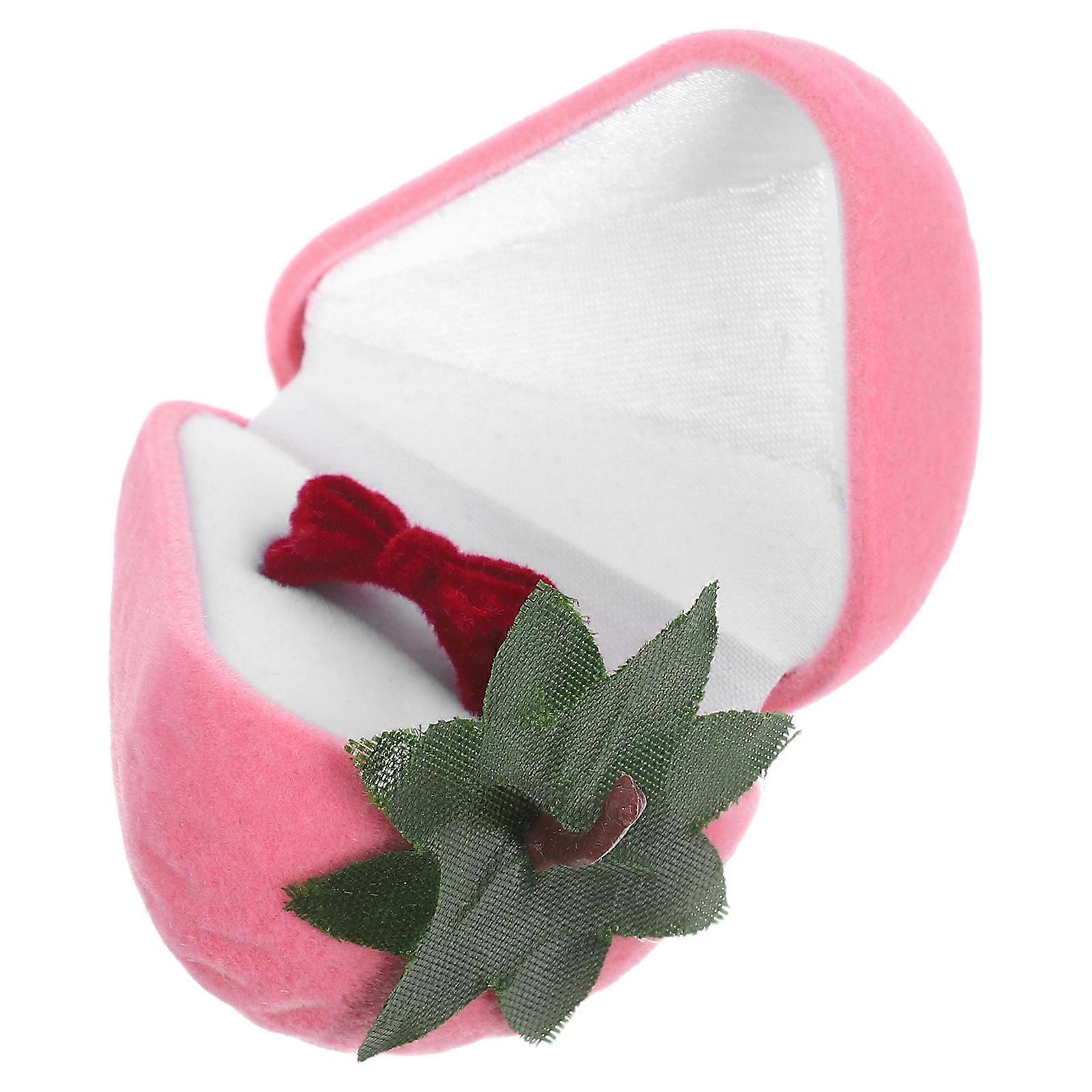 Strawberry Ring Box Single Ring Box for Storage 1Set with Cute Design