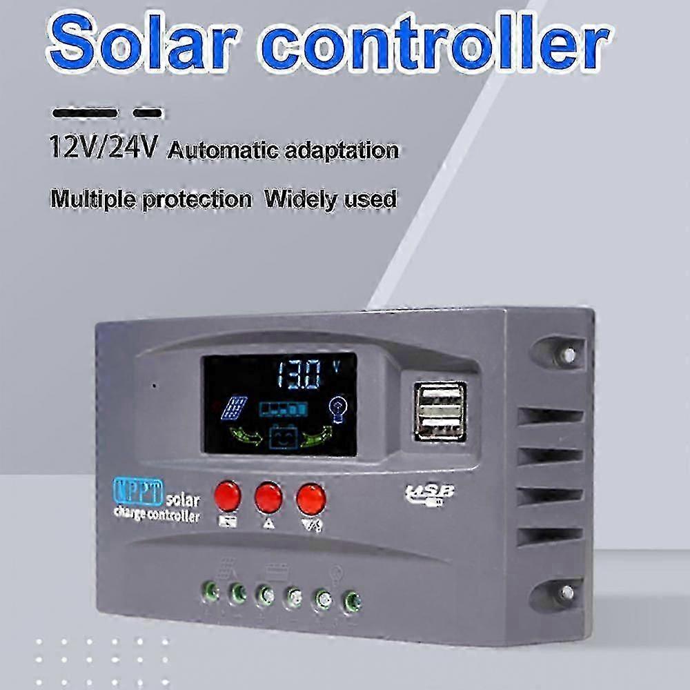 12Volt/24Volt Automatic Identification ReCharger LCD Display Regulator Dual-USB Solar ReCharge Controller