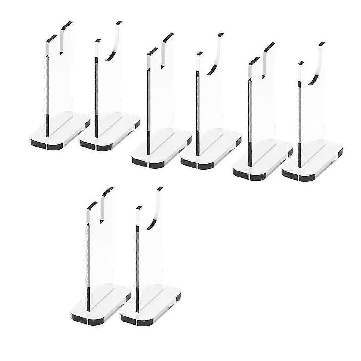 4 Sets Acrylic Knife Display Stand Holder for Home Decor - Clear Bottom