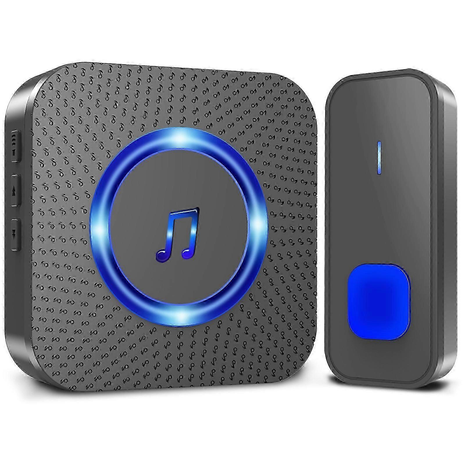 Long-Distance Waterproof Wireless Doorbell with Touch Button for Home Security