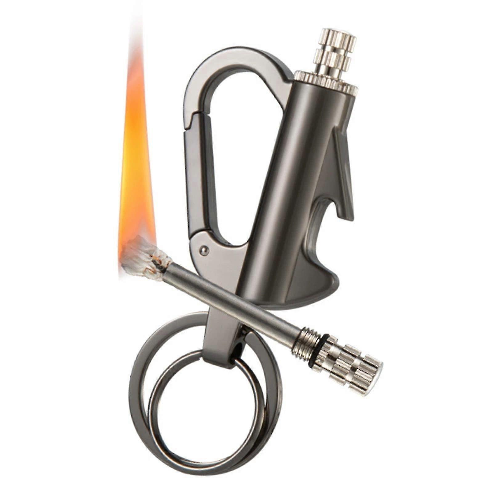 Reusable multi-tool lighter keychain Present Kerosenes Fuel Windproof Refillable. Emergency Preparedness Kit
