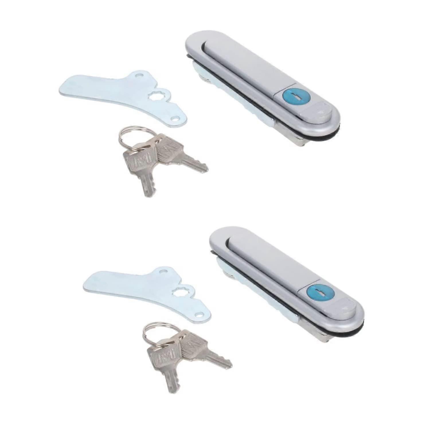 Secure 15mm Panel Cam Lock Set with Keys for Cabinets and Mailboxes, Pull Type 2 Pack