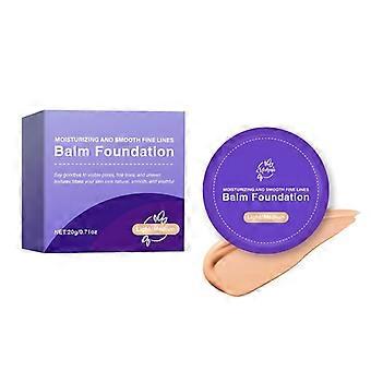 Foundation 20g Kakaofärg (Lila med Puff) 20g Ny Foundation Cream Lätt Återfuktande Nude Makeup Långvarig Vattenfast Oljekontroll Concealer