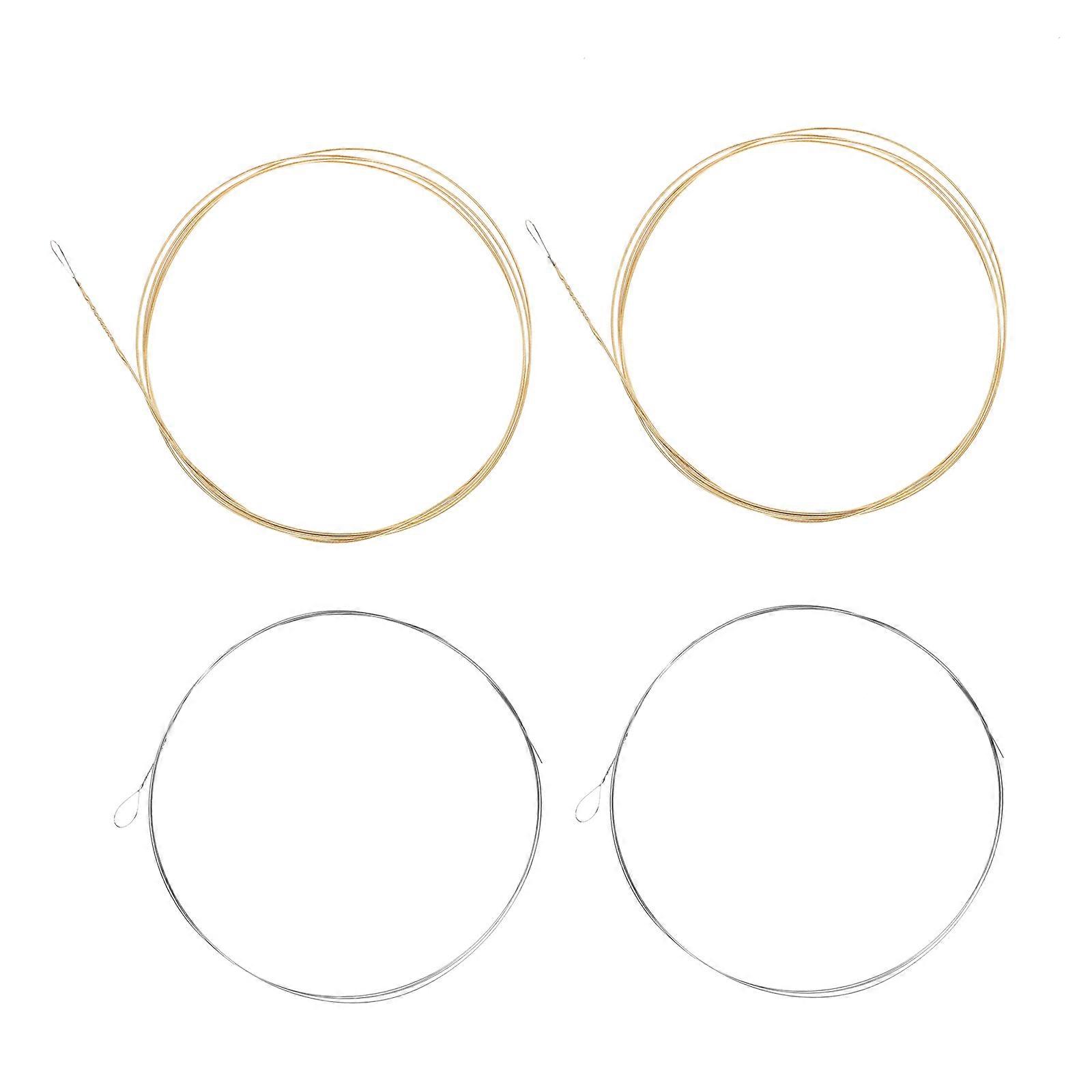 Banjo Strings Steel 4-String Set Replacement Banjo String Accessories