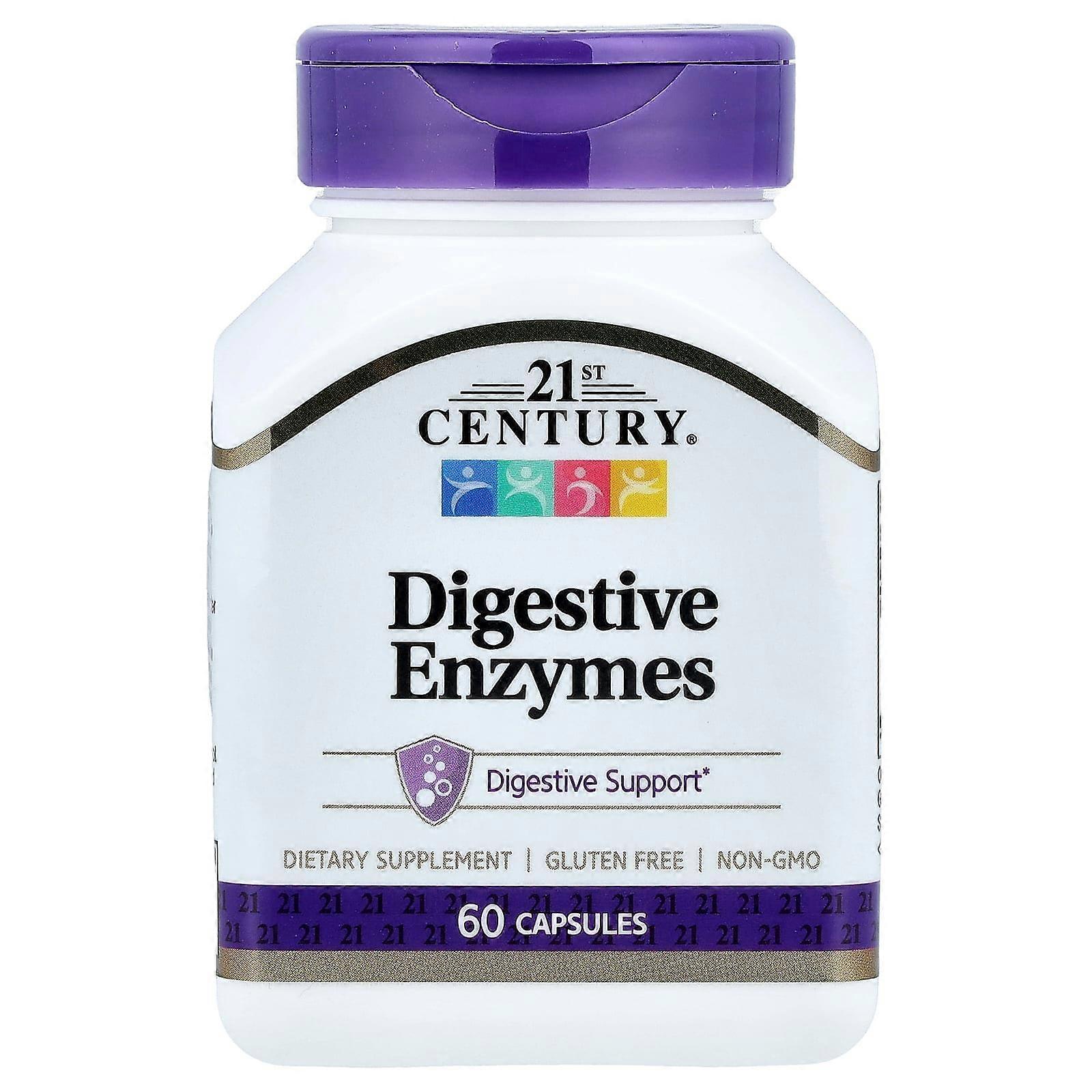 21ème siècle, Enzymes digestives, 60 capsules