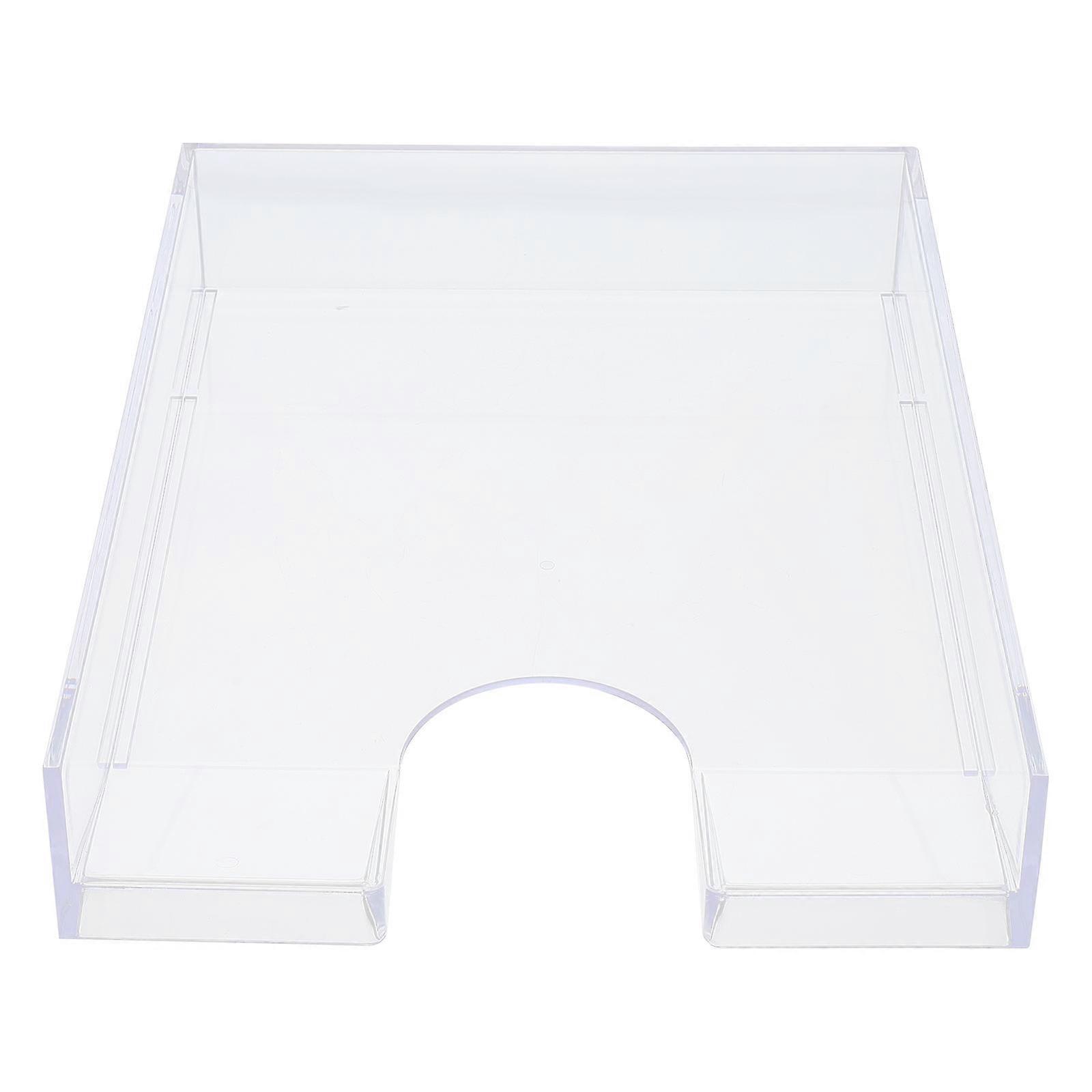 Plastic File Box Desktop Document Organizer for Office File Container
