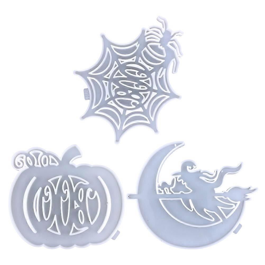 DIY Halloween Silicone Mold Set with 9Pcs for Craft Making