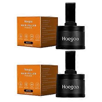 Pó para a linha do cabelo, complemento capilar castanho-escuro, coroa, longa duração, volumizador natural.