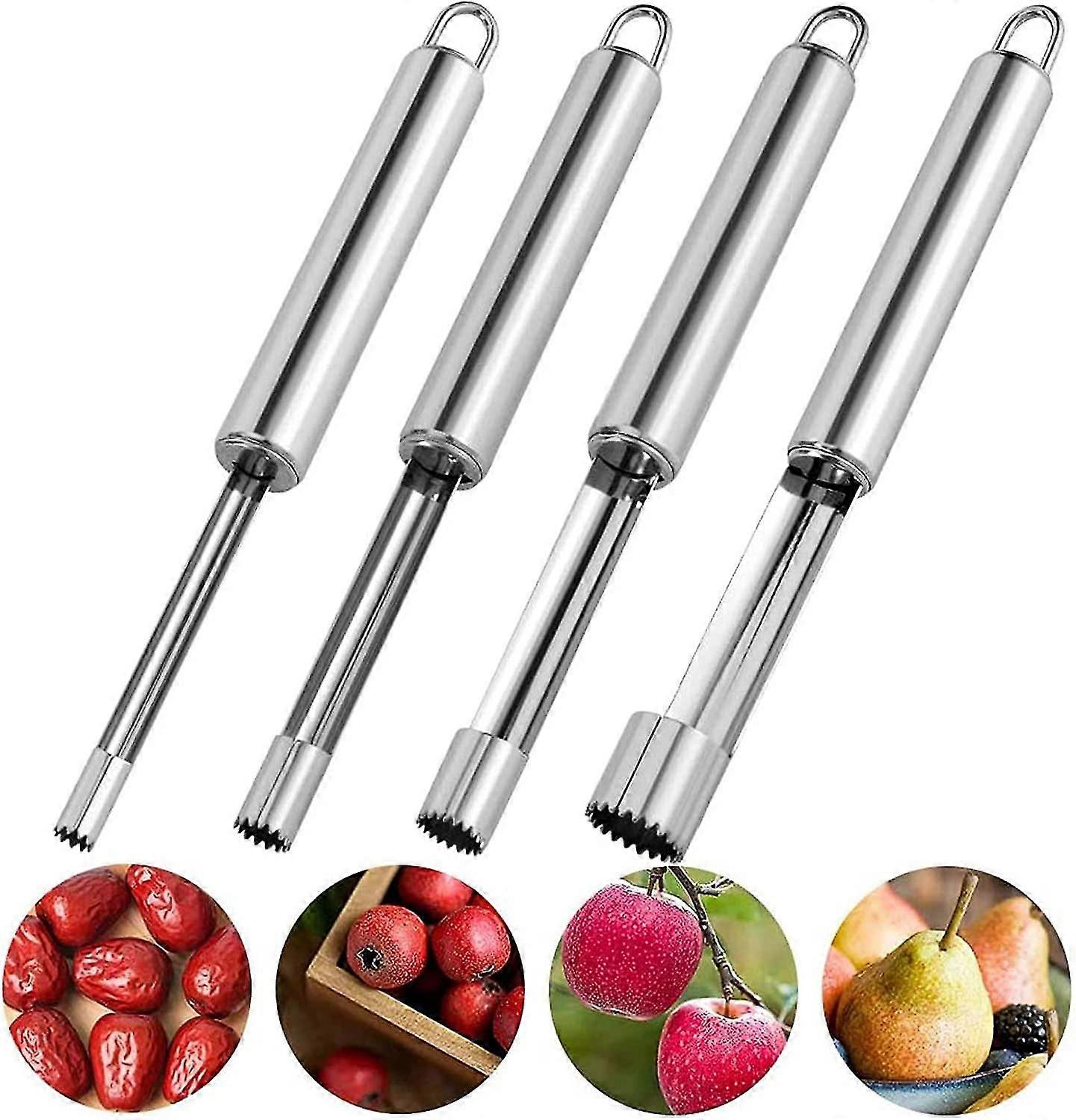 4 Pcs Multi-Function Stainless Steel Fruit Corer Apple Core Remover