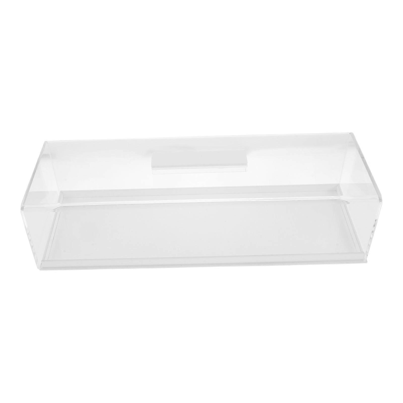 Rectangular Acrylic Cake Egg Plate Stand with Lid for Dessert