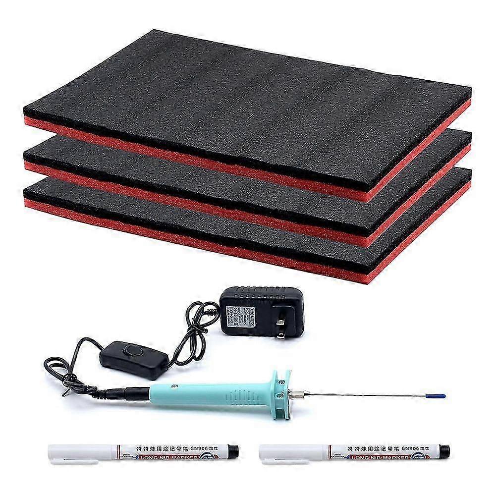 3 Set Tool Box Foam Insert ,Tools Organizer,Kaizen Sheets,Polyethylene Storage Sheets for Toolbox Hard Case US Plug