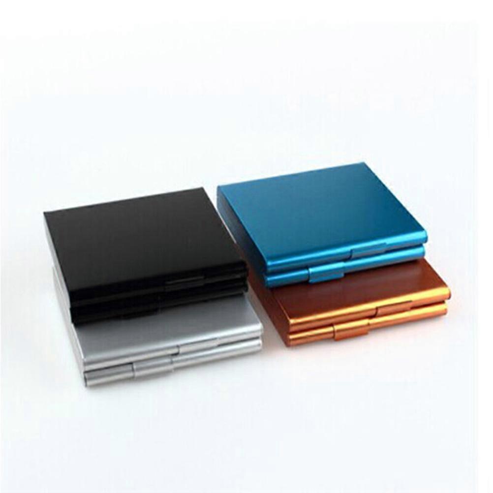 Portable Silver Case for Storing Cigarettes with Clamshell