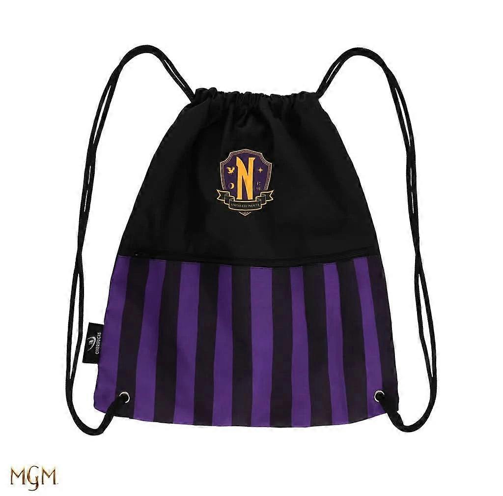 Wednesday Nevermore Academy Drawstring Bag | Acotis