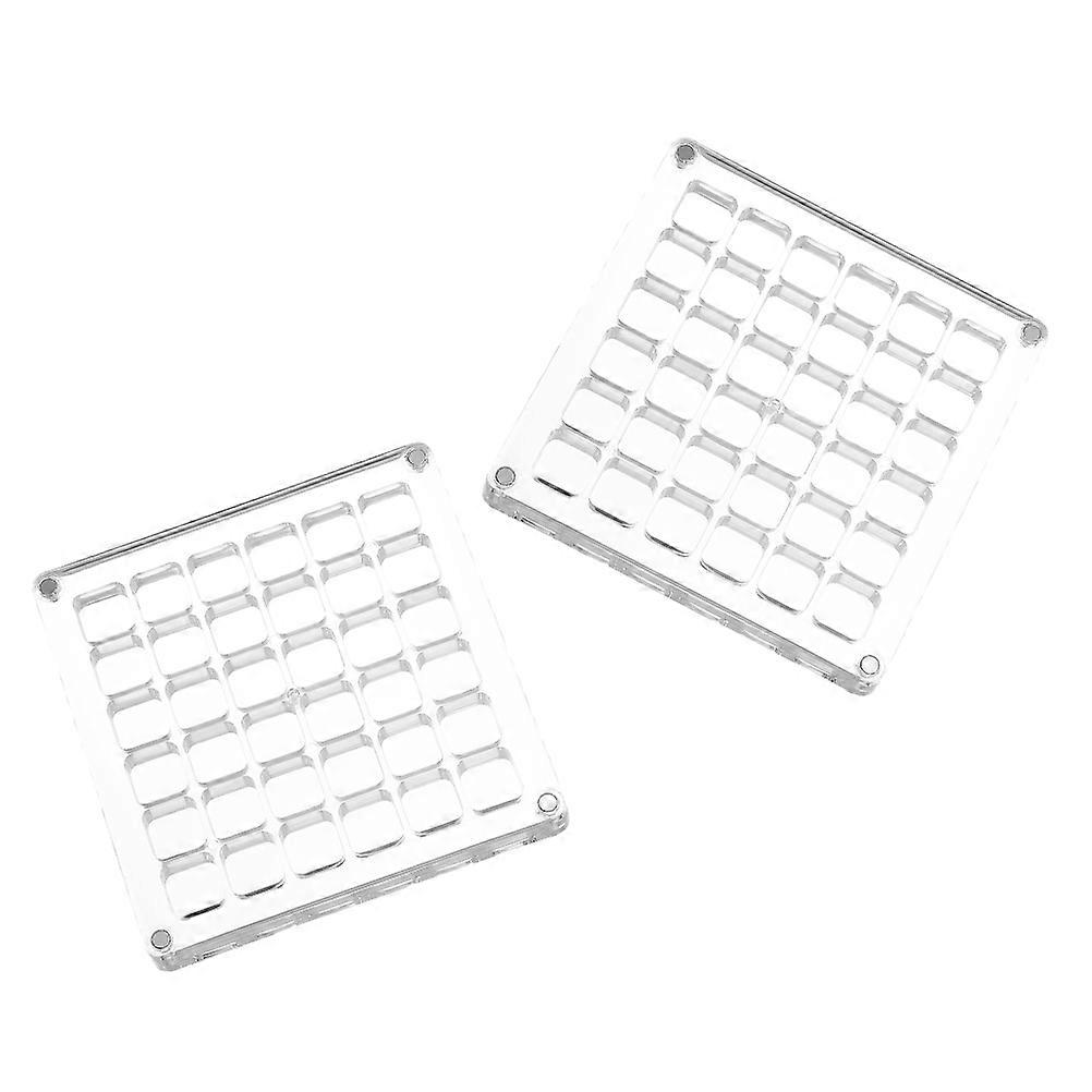 Acrylic Shell Display Case for Holding 2Pcs with 36 Compartments Transparent Box