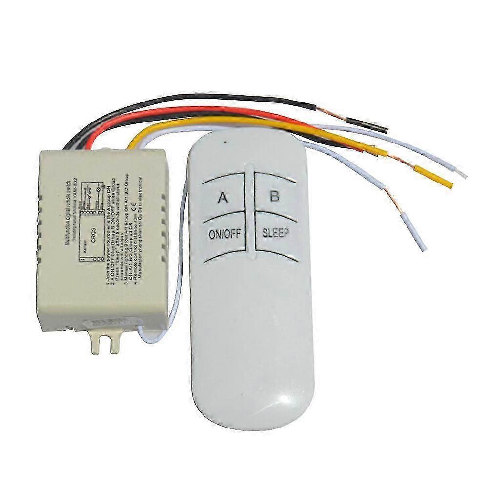 Remote Control Dual Channel Light Switch for Indoor Use 1Set